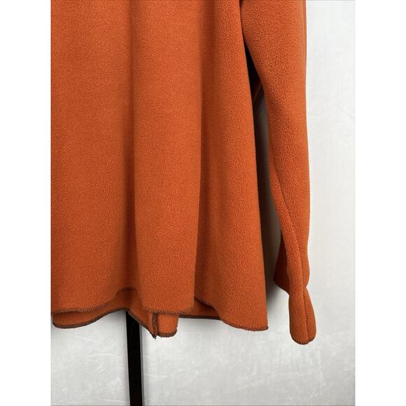 Maralyce Ferree Jacket Womens Large Orange Fleece Coat Wrap Oversized Lagenlook - Picture 9 of 11